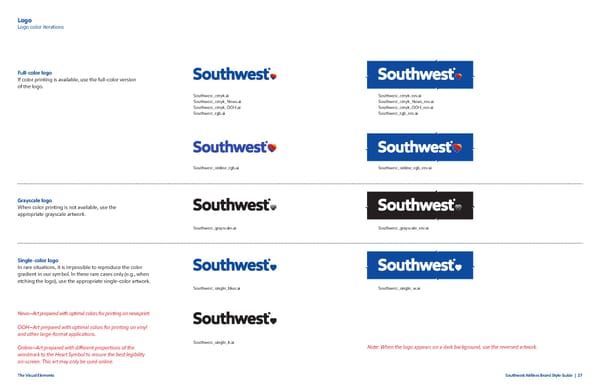 Southwest Airlines Brand Book - Page 27