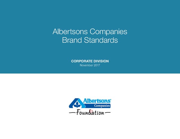 Albertsons Brand Book - Page 1