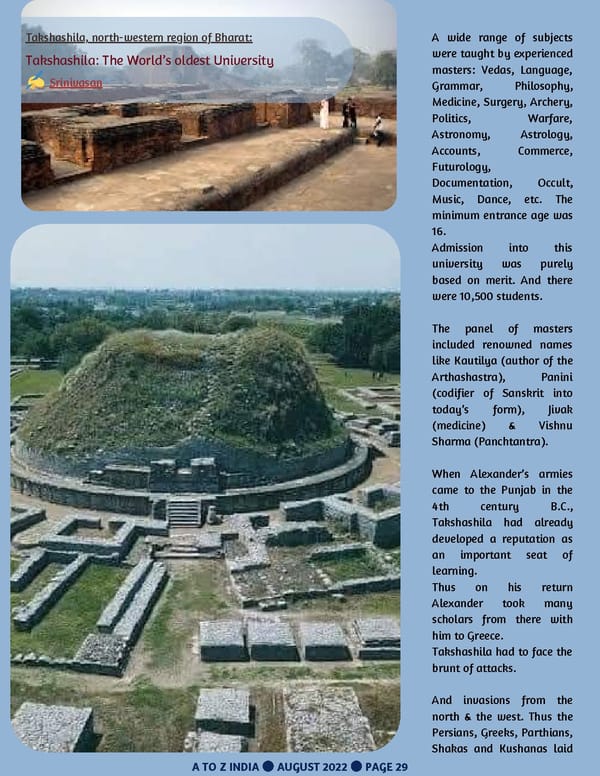 A TO Z INDIA - AUGUST 2022 - Page 29