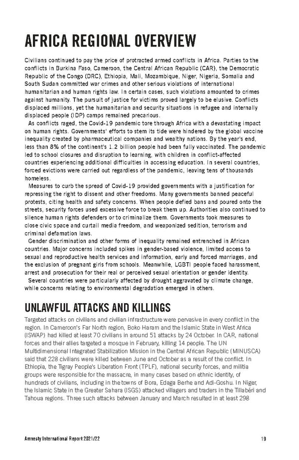 Amnesty International Report 2021/22 - Page 19