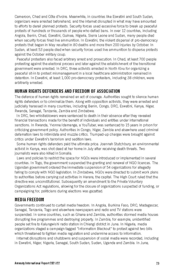 Amnesty International Report 2021/22 - Page 23