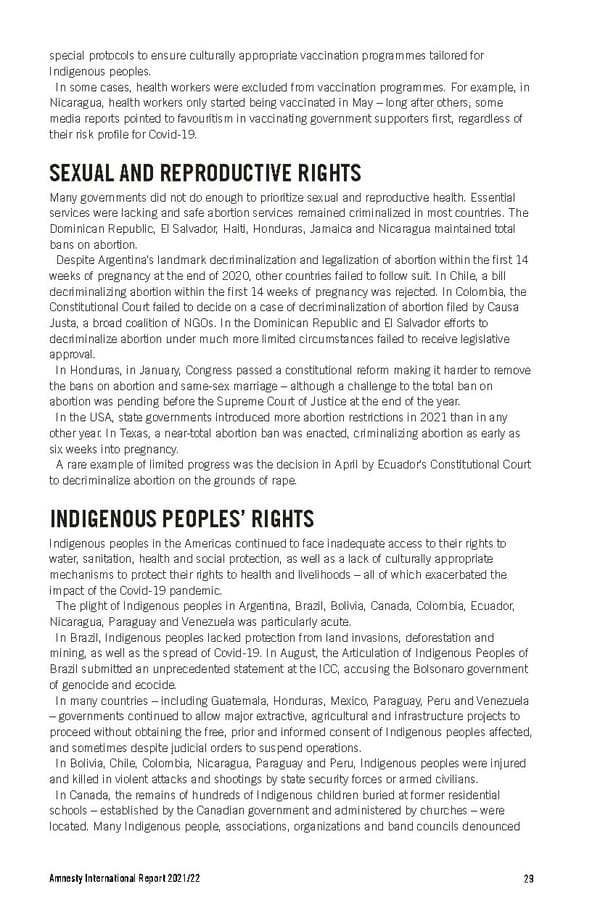 Amnesty International Report 2021/22 - Page 29