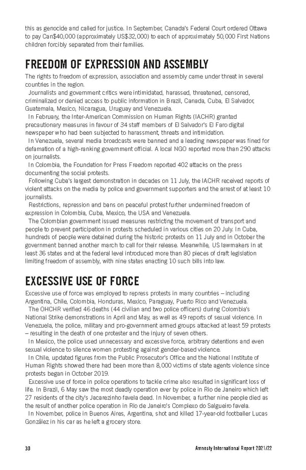 Amnesty International Report 2021/22 - Page 30
