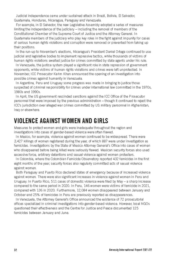 Amnesty International Report 2021/22 - Page 32
