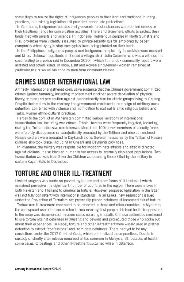 Amnesty International Report 2021/22 - Page 41