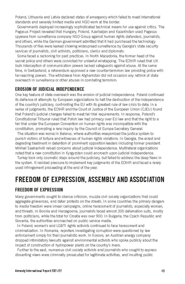 Amnesty International Report 2021/22 - Page 45