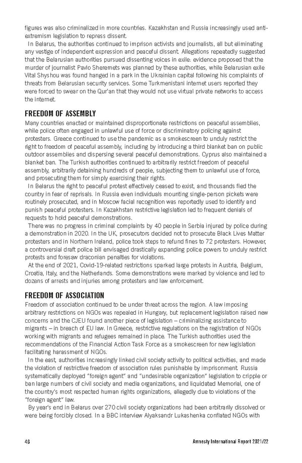 Amnesty International Report 2021/22 - Page 46