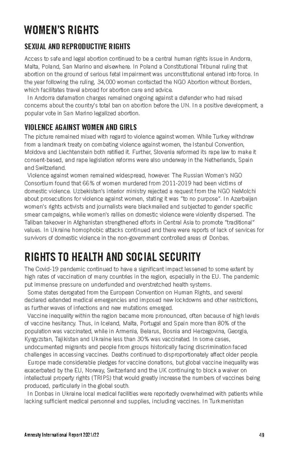 Amnesty International Report 2021/22 - Page 49