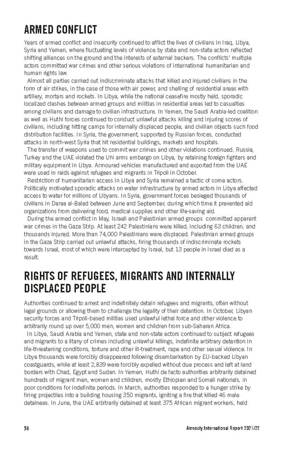 Amnesty International Report 2021/22 - Page 58
