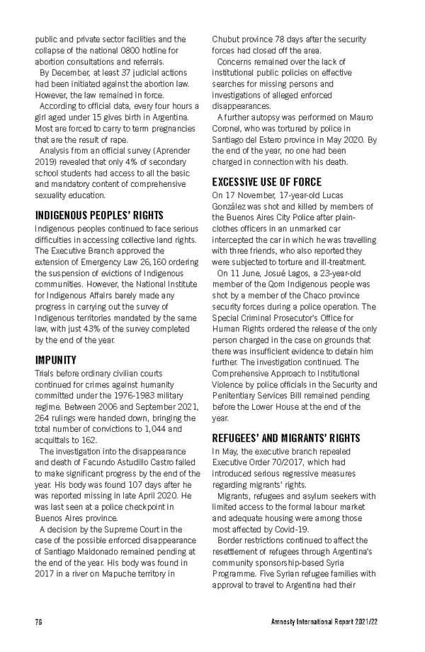 Amnesty International Report 2021/22 - Page 76