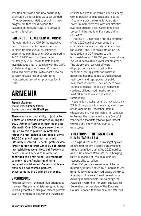 Amnesty International Report 2021/22 - Page 77