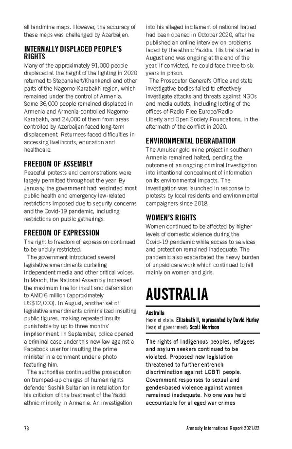 Amnesty International Report 2021/22 - Page 78