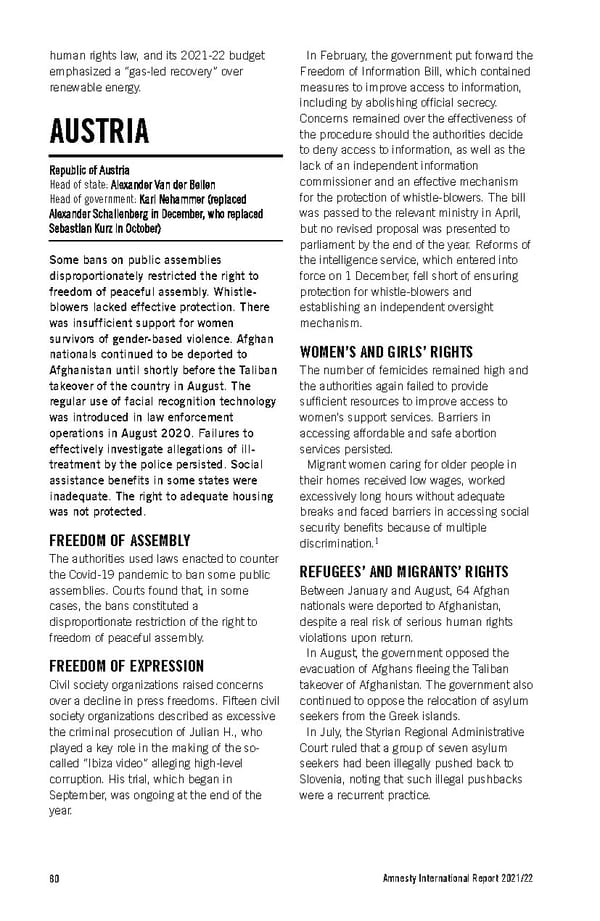 Amnesty International Report 2021/22 - Page 80