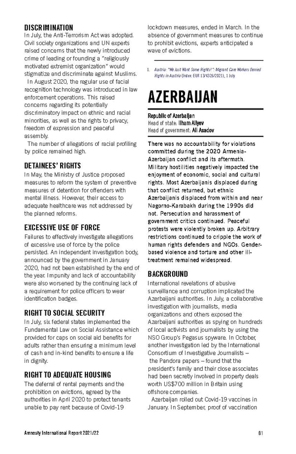 Amnesty International Report 2021/22 - Page 81
