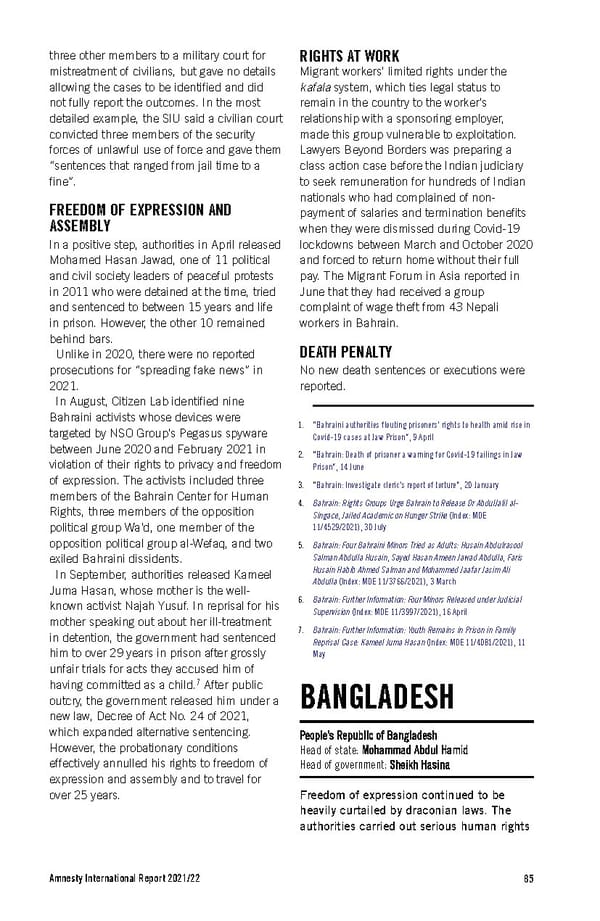 Amnesty International Report 2021/22 - Page 85