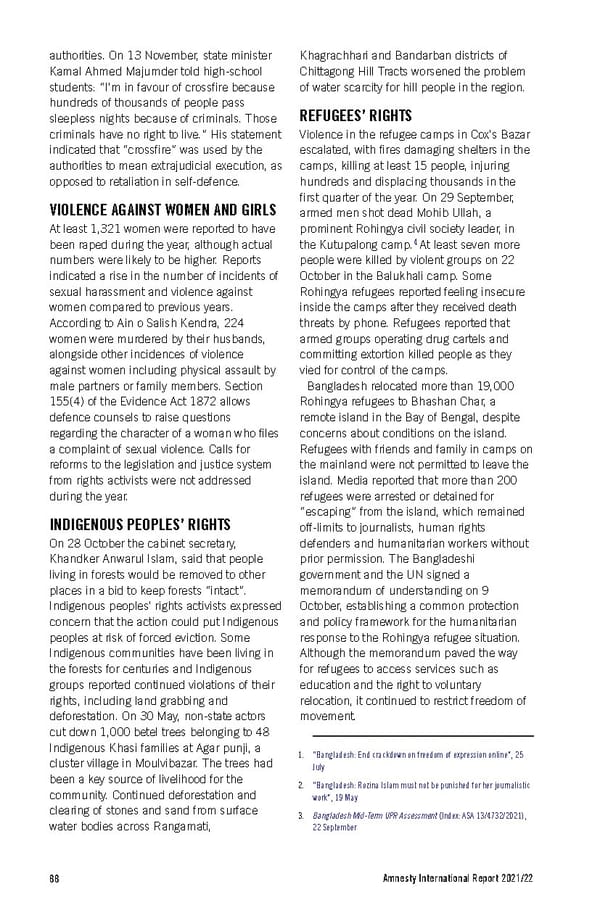 Amnesty International Report 2021/22 - Page 88