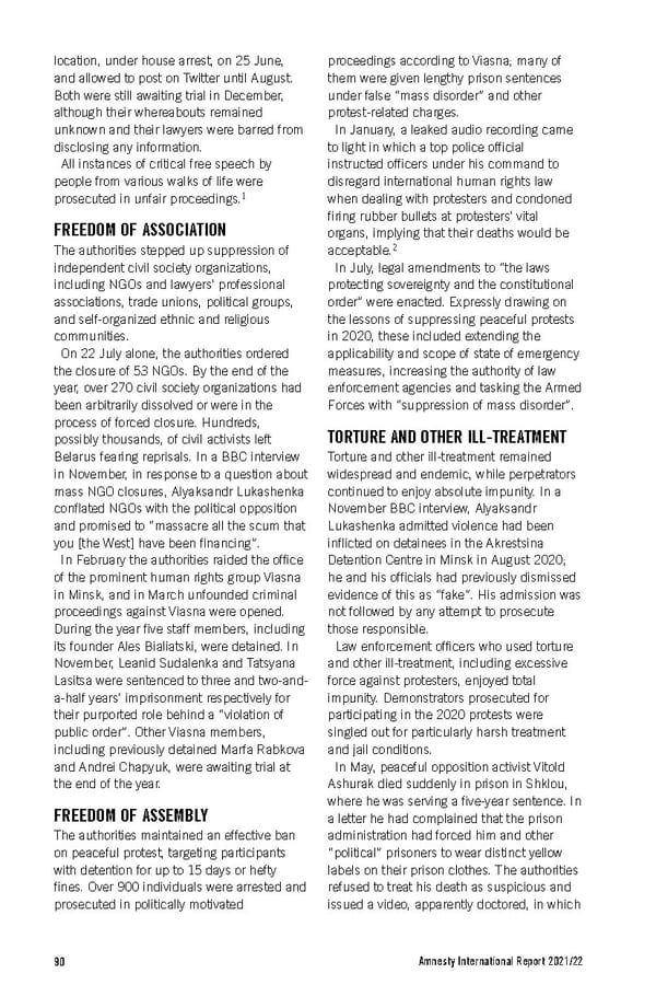 Amnesty International Report 2021/22 - Page 90