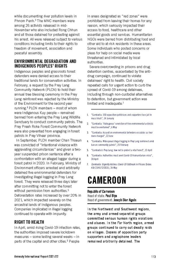 Amnesty International Report 2021/22 - Page 113