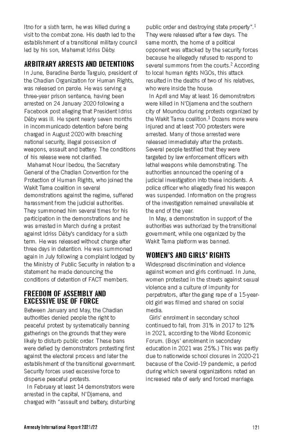 Amnesty International Report 2021/22 - Page 121