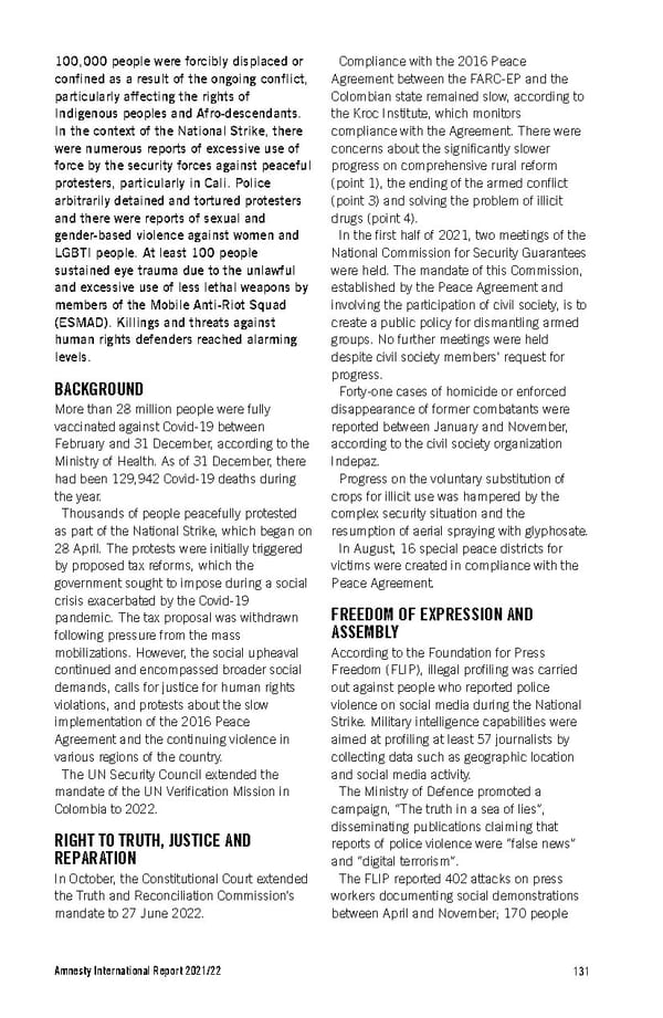 Amnesty International Report 2021/22 - Page 131