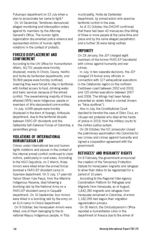 Amnesty International Report 2021/22 - Page 134