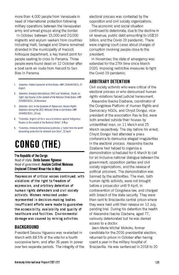 Amnesty International Report 2021/22 - Page 135