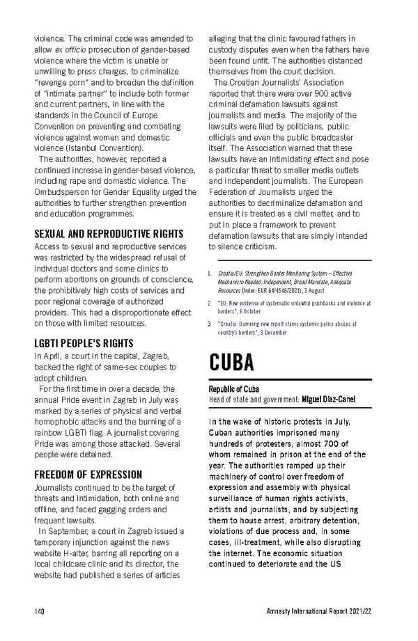 Amnesty International Report 2021/22 - Page 140