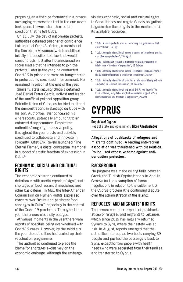 Amnesty International Report 2021/22 - Page 142