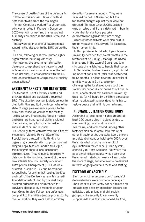 Amnesty International Report 2021/22 - Page 147