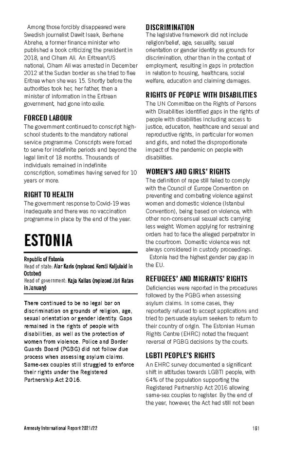 Amnesty International Report 2021/22 - Page 161