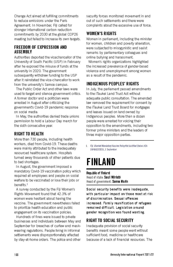Amnesty International Report 2021/22 - Page 166
