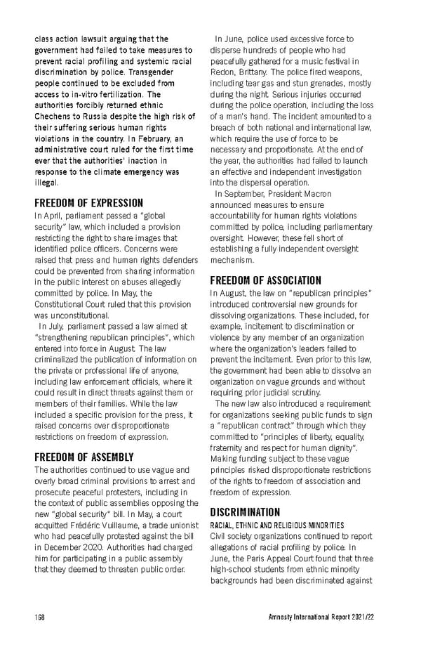 Amnesty International Report 2021/22 - Page 168