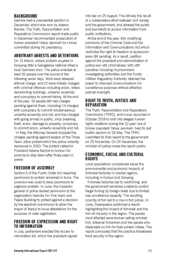 Amnesty International Report 2021/22 - Page 171