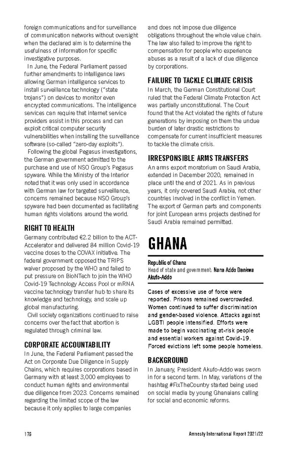 Amnesty International Report 2021/22 - Page 176