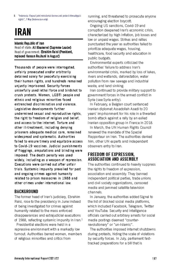 Amnesty International Report 2021/22 - Page 197