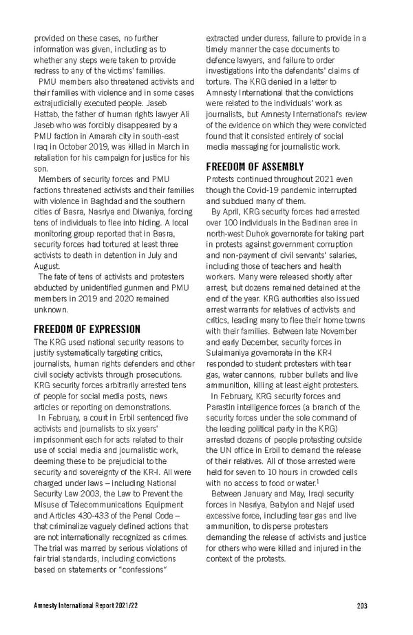 Amnesty International Report 2021/22 - Page 203