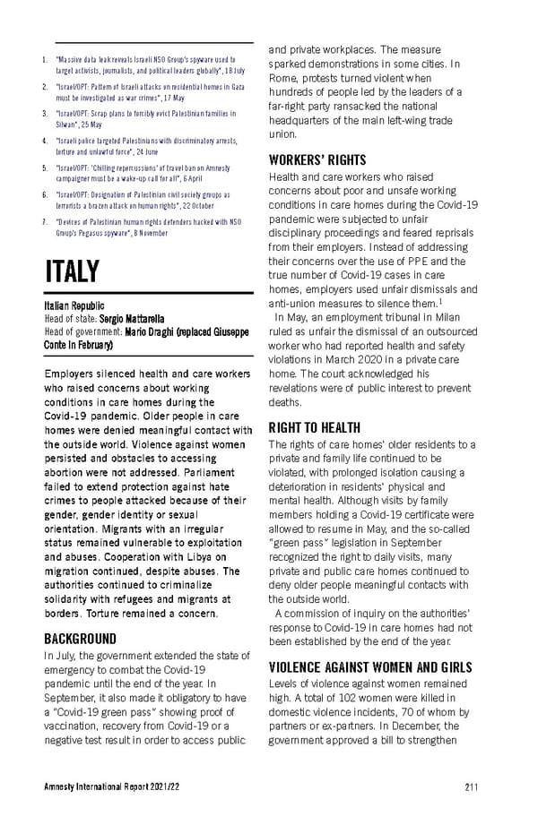 Amnesty International Report 2021/22 - Page 211