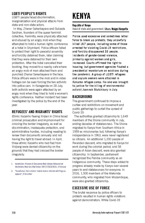 Amnesty International Report 2021/22 - Page 220