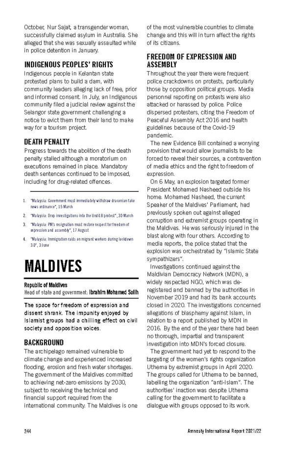 Amnesty International Report 2021/22 - Page 244