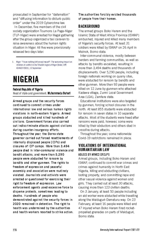 Amnesty International Report 2021/22 - Page 276