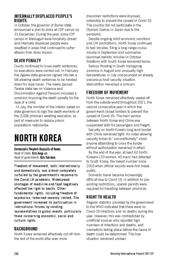 Amnesty International Report 2021/22 - Page 280