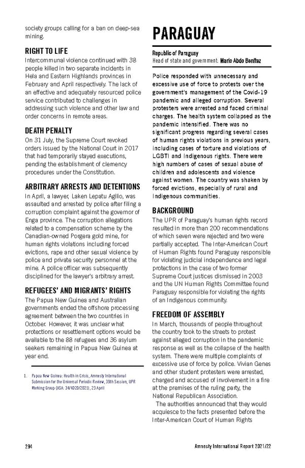 Amnesty International Report 2021/22 - Page 294