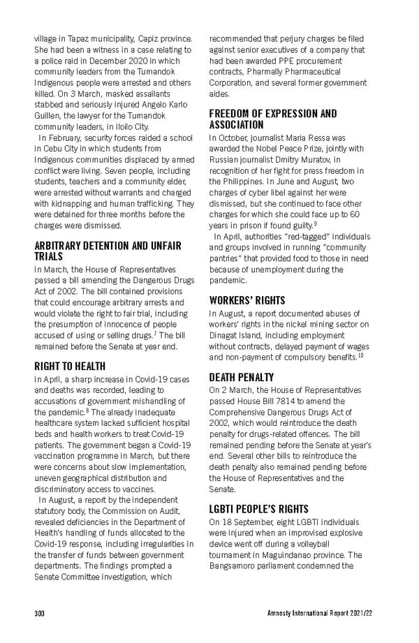 Amnesty International Report 2021/22 - Page 300