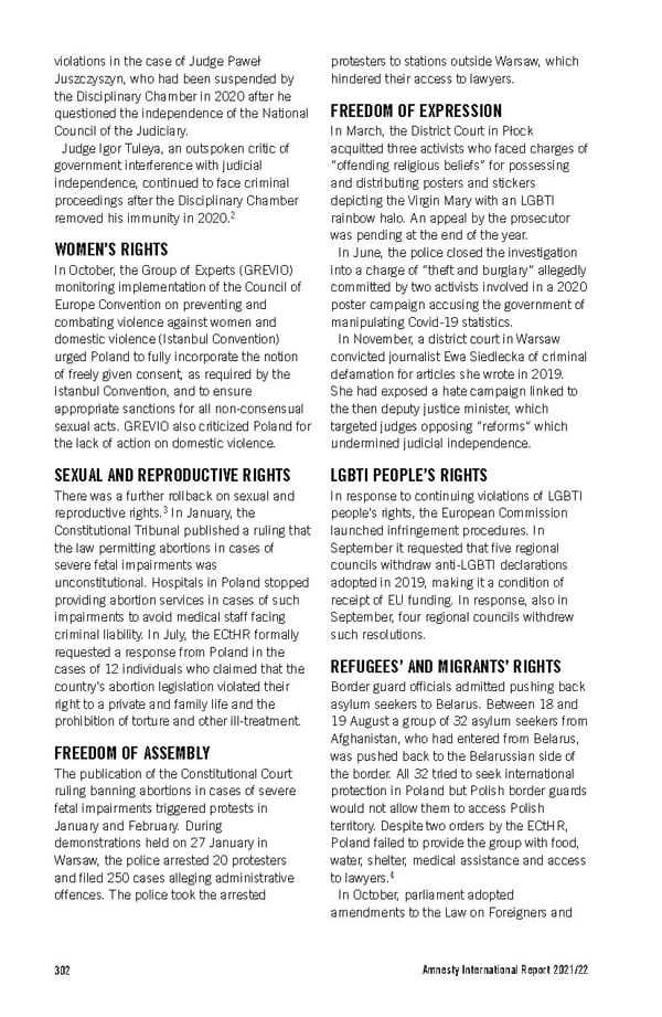 Amnesty International Report 2021/22 - Page 302