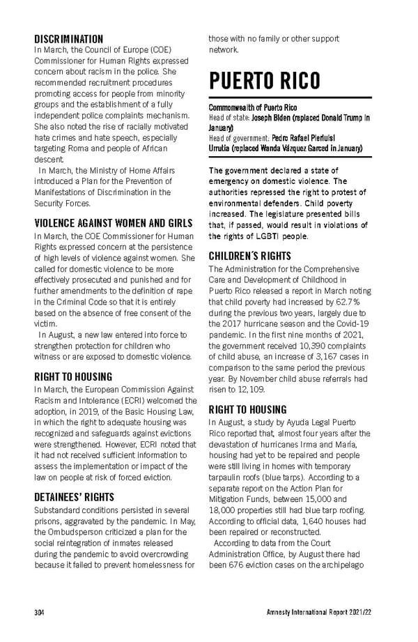 Amnesty International Report 2021/22 - Page 304