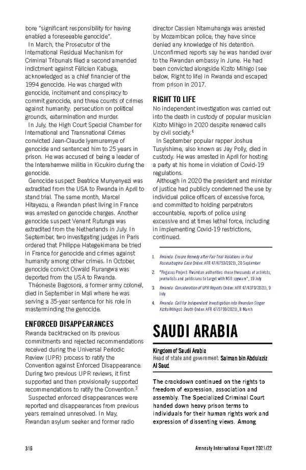 Amnesty International Report 2021/22 - Page 316
