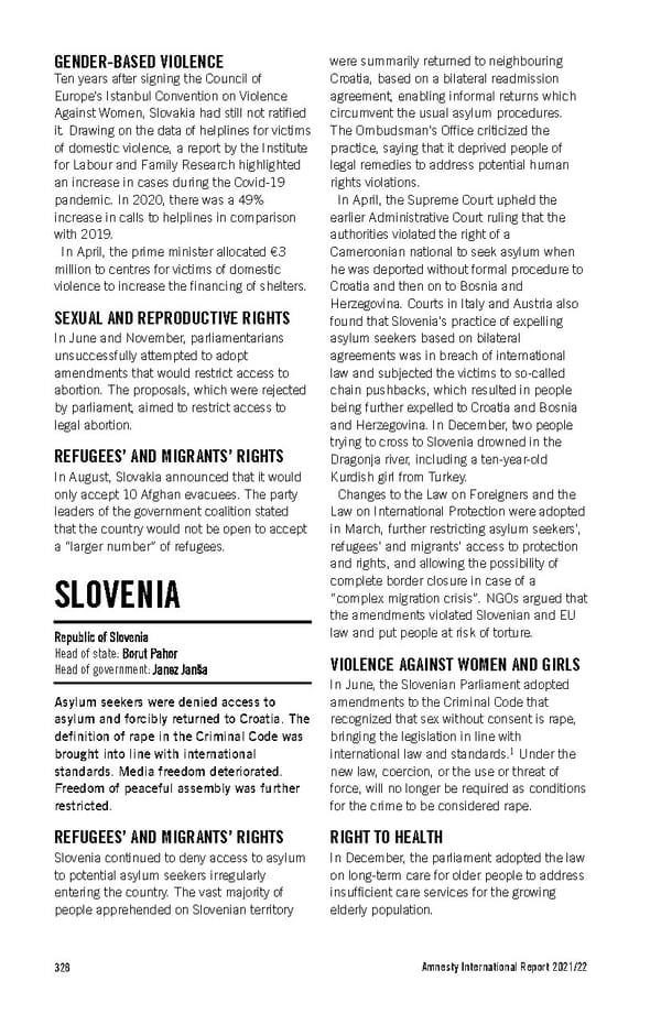 Amnesty International Report 2021/22 - Page 328