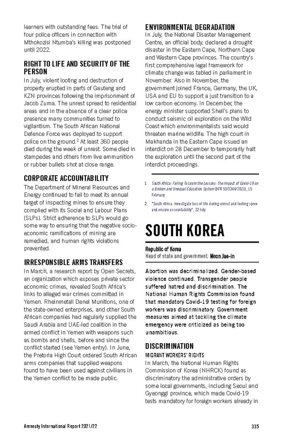 Amnesty International Report 2021/22 - Page 335