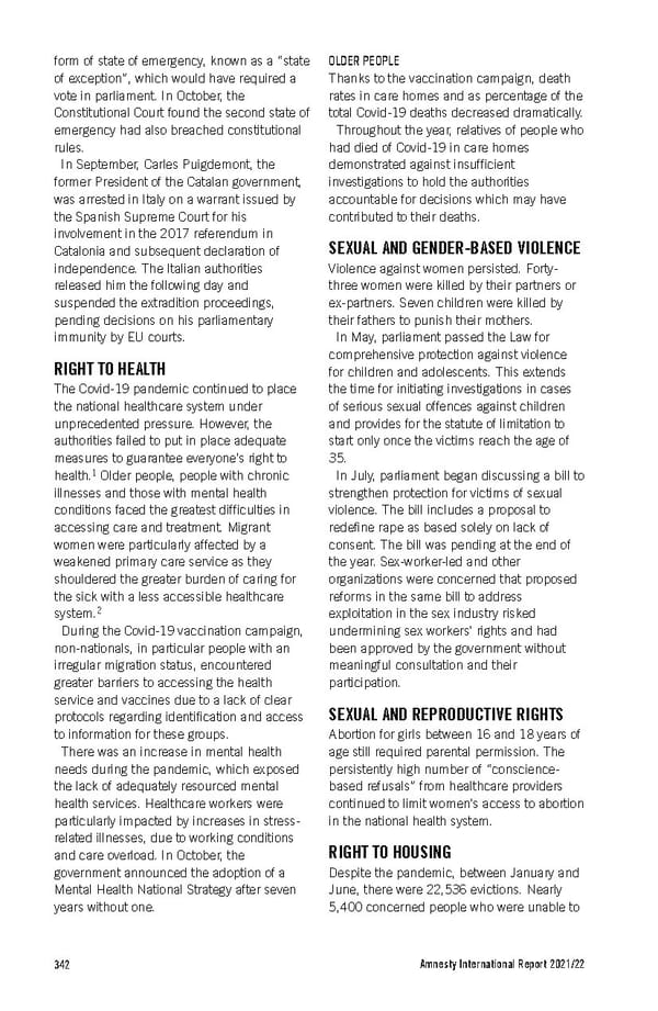 Amnesty International Report 2021/22 - Page 342