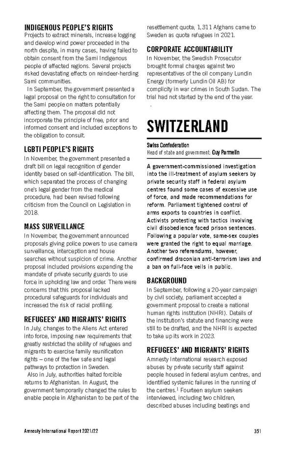Amnesty International Report 2021/22 - Page 351